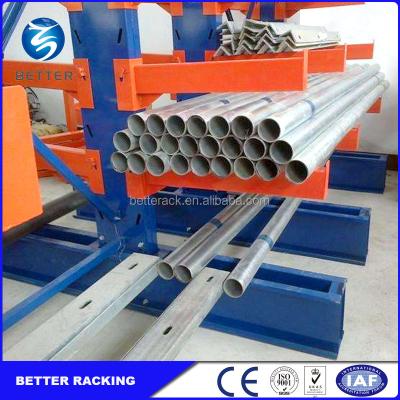 China Warehouse Adjustable Steel Storage Corrosion Protection Tube Cantilever Rack, Pipe Storage Cantilever Rack for sale