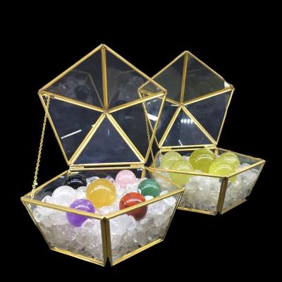 China Wholesale Europe 7 Chakra Gemstone Rock Crystals Healing Ball With Box Tumbled Stone Glass Gift For Healing for sale