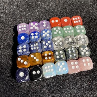 China Natural Gemstone Crystal Quartz Custom Logo Dice, Handmade Engraved Polyhedral Matrix Stone Europe for sale