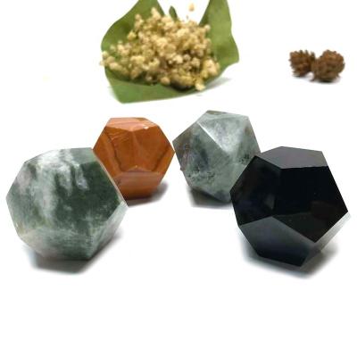 China Wholesale Handmade Obsidian Crystal Polyhedron from Europe Labradorite Dodecahedron for Home Decoration for sale