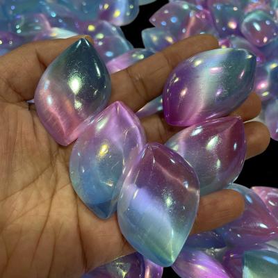 China Wholesale Rainbow Quartz Crystal Leaves Angel Aura Selenite Sheets from Europe for sale