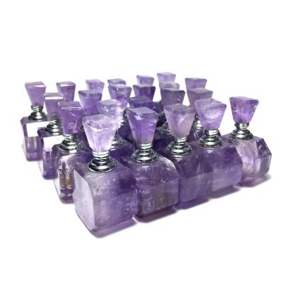 China Europe Natural Amethyst Perfume Bottle Essential Oil Bottles for sale