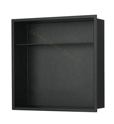 China Modern Wholesale Black 304 Stainless Steel Shower Niches Set Fragrance For Hotel Bathroom Niche Chien Organizer for sale