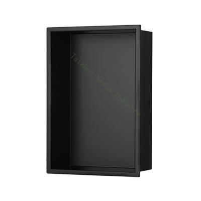 China Modern Wall Sets Hot Selling 304 Stainless Steel Niche Shelf Double For Hotel Bathroom In The Wall Tile for sale