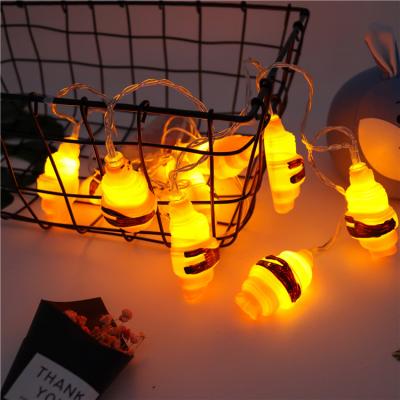 China Best Selling Low String Price Led Cute Garden Christmas Tree Bread Shape Lights String for sale