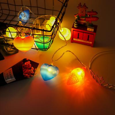 China String Wholesale High Quality Colorful Heart Led String Light For Decoration Curtain for sale