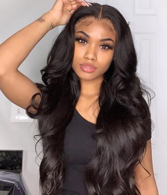 China Other Grade 12a Body Hair Wig Lace Frontal Wig 13*4 Transparent Cambodian Virgin Remy Lace Frontal Unprocessed Virgin Wholesale Wave for sale