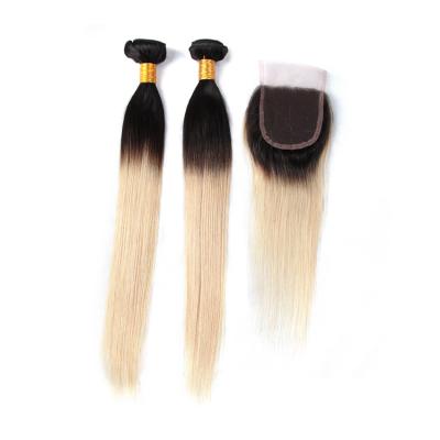 China Wholesale 1B 613 Two Tone Unprocessed Virgin Brazilian Hair Silky Straight Lace Headband Remy Hair Extension for sale