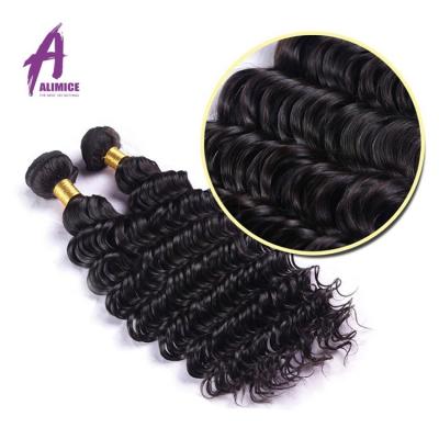 China 9A LSY Deep Wave Virgin Human Hair Bundles Natural Deep Wave Virgin Color Malaysian Virgin Hair for sale