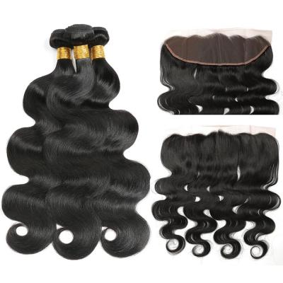 China Body Wave Body Wave Bundles Unprocessed Brazilian Human Hair Extensions 100% Virgin Hair Body Wave Natural Color for sale