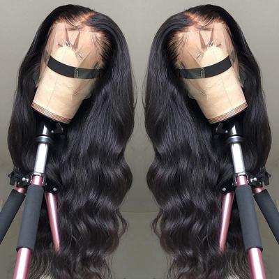 China Others 13x4 Lace Front Human Hair Wigs Body Wave Brazilian Virgin Hair Lace Wigs Pre Plucked With Natural Baby Hair Color for sale