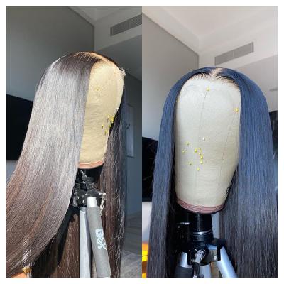 China Silky Straight Wave HD Lace Up Wigs For Natural Remy Brazilian Front Mink Women's Front Wig OEM Wholesale Transparent Black Lace Hair for sale