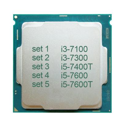 China JingSha factory core processor CPUs i3-7100 i3-7300 i5-7400T i5-7600 i5-7600T 2.4GHz 2.8GHz lga desktop cpu 1151 used in good condition for sale