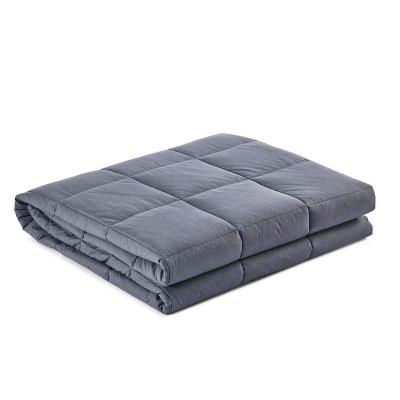 China Anti-pilling weight blanket OEKO CE certificated 7 layers dark gray color 15lbs/20lbs/25lbs for sale