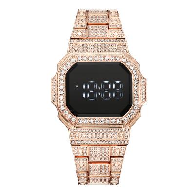 China Custom Quartz Watch Touch Screen Display Dial Women Wristwatch Moissanite Quartz Watches for sale