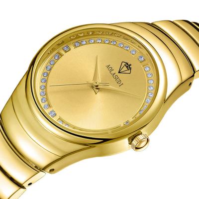 China Diamond Ladies Luxury Top Brand Simple Style Ladies Quartz Genuine Leather Watch Water Resistant for sale