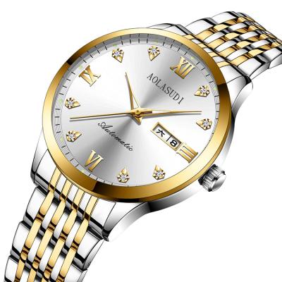 China Waterproof Stylish Double Calendar Automatic Wrist Watch Quartz Watch For Men for sale