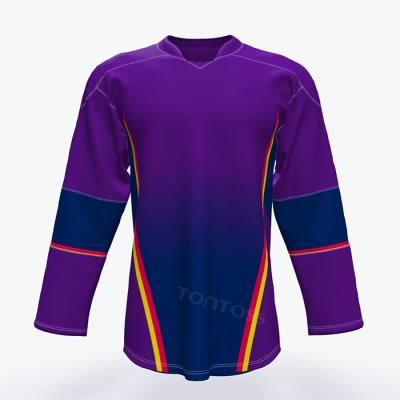 China Cheap Price Factory Quality Breathable Comfortable Polyester Team Ice Hockey Jersey for sale