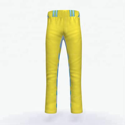 China Antibacterial Wholesale Mens Sports Clothing Youth Sports Wear Yellow Baseball Pants for sale