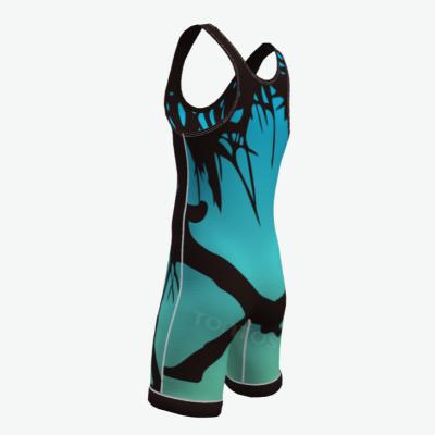 China Wholesale Custom Comfortable Elastic Full Over Print Gear Youth Headgear Wrestling Wrestling Singlets for sale