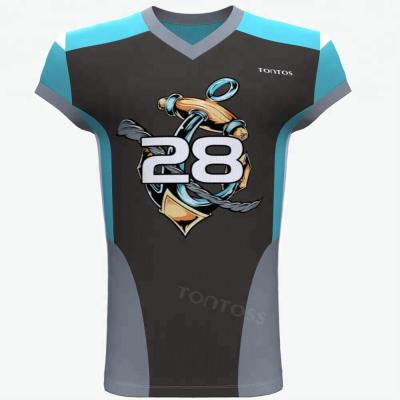 China Cheap Antibacterial Custom Equipment Sublimated American Football Soccer Jersey for sale