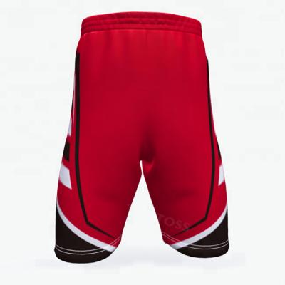 China Cheap Sublimated Youth White Tropical Basketball Custom Set Custom Design Shorts Uniform Design Color Red And Black for sale