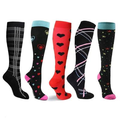 China Antibacterial Drop Shipping Customized Stockings 2030mmHg Medical Sport Compression Stockings Women Nurse Compression Socks for sale