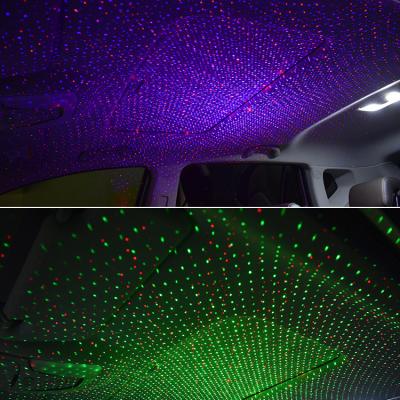 China Factory Supply Car Ambient Roof Auto Interior Decoration Lamp USB LED Star Projector Atmosphere Lamp Interior Light for sale