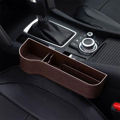 China PU Leather Car Accessories Car Isofrequency Repeater Washable Multifunctional Organizer Storage Black Box for sale