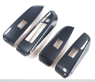 China Brief & Single Color Carbon Fiber Car Door Window Switch Panel Cover Trim For Highlander Interior Accessories for sale