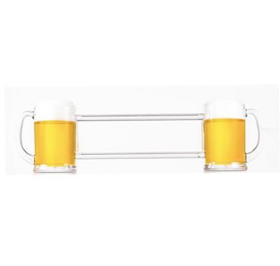 China Creative Double Bound Plastic Beer Mug For Party for sale