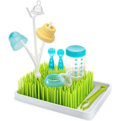 China BPA Free 4 Designs Lawn Countertop Storage Green Grass Bottle Drying Rack for sale