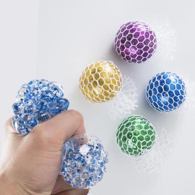 China TPR Decompression Stress Toys Beads Grape Bubble Compression Mesh Ball for sale