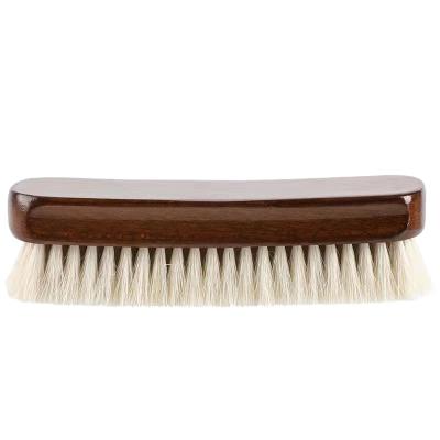 China Leather Care Wooden Handle Wool Shoe Brush for sale