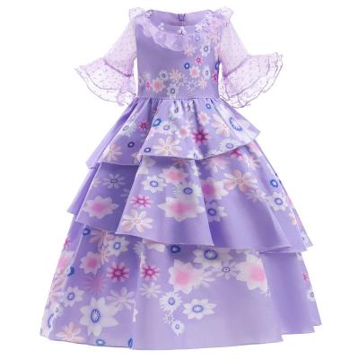 China Breathable Cos Clothing Girls Flying Sleeve Dress Children Dress Summer Children's Day Performance Costume Princess K1 Skirt for sale