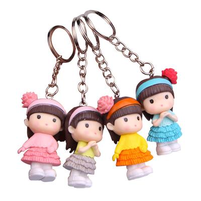 China Next doorcar K1 handmade bag pendant couple key chain small girl key chain creative pendant cartoon girl for sale