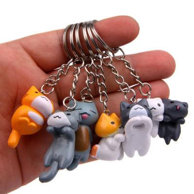 China Halloween Decorations Cartoon Cat Key Chain Car Key Chain Anime Version Couples Bag Pendant 6 Creative Handmade Styles K1 for sale