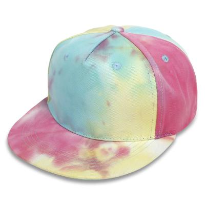 China Outdoor flat brim trend sun hats best boy baseball caps 2022 new solid color tie dye baseball caps boys and girls hip-hop hats kids hats for sale