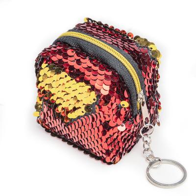 China Mini Cute Mix Colors Purse, Fashion Sequins Kids Girl's Purse, Sequins Coin Purse Key Chain Toy For Kids Gift for sale