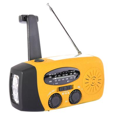 China Para automovil multifunction radio hand radio solar crank dynamo powered FM/AM/WB/NOAA time radio use emergency LED flashlight and power bank H1 for sale