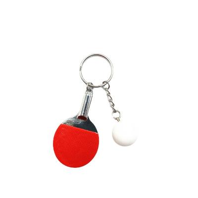 中国 7 Colors Key Chains Sports Table Tennis Ball Key Chain Cute Badminton Rolling Key Chain Key Ring Souvenir Gift 販売のため