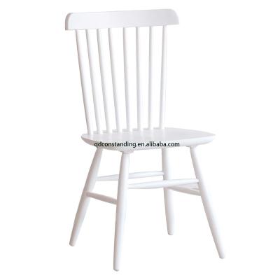 China White Luxury Solid Wood Windsor Dining Chair (The Other) Kitchen Adjustable Elegant Restaurant Living Room Dining Chair for sale