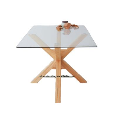 China (Other) Multifunctional Square Adjustable Hot Selling Clear Tempered Glass Top Modern Coffee Table for sale