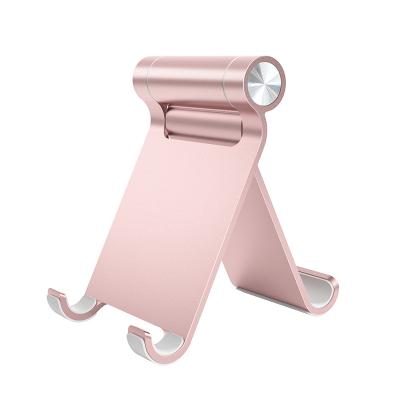 China Aluminum Alloy Tablet Bracket Aluminum Alloy Lazy Folding Mobile Phone Increased Holder Portable Desktop Storage Bracket for sale