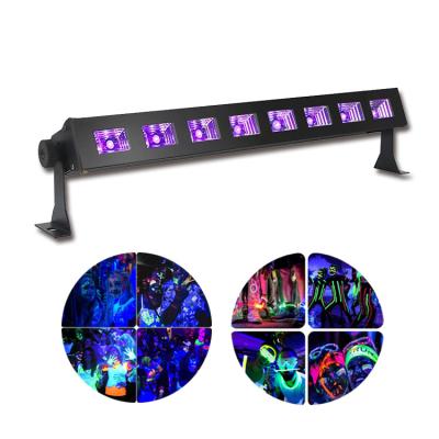 China Home Led UV Black Light Halloween Party Night Club Lights With 8x3w For Festival for sale