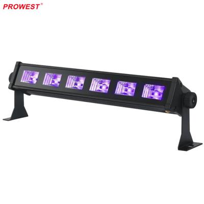 China Club Disco DJ Bar Stage Lighting 6*3W Real UV Light 390-410nm Led UV Light With Atomospherics UV Light Effect For Club And Party for sale