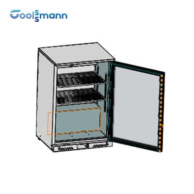 China Van de de Condensator Achterbar van de draadbuis van de het Bier Koelere, Achterbar de Drankenkoelkast met 1 Glasdeur Te koop