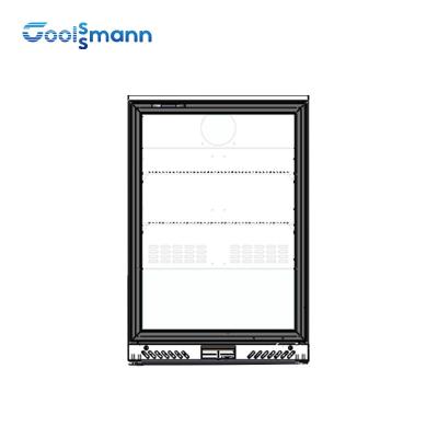 China Hinged Door Backbar Cooler Ventilated Cooling System Display Refrigerator For Drink for sale