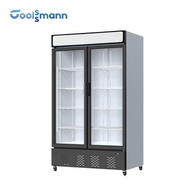 China Automatic Defrost Glass Cooler Fridge , 942L Glass Front Beverage Fridge for sale