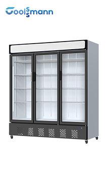 China Vertical Glass Door Freezer 220V / 50Hz Transparent Fridge 2 . 02m Height for sale